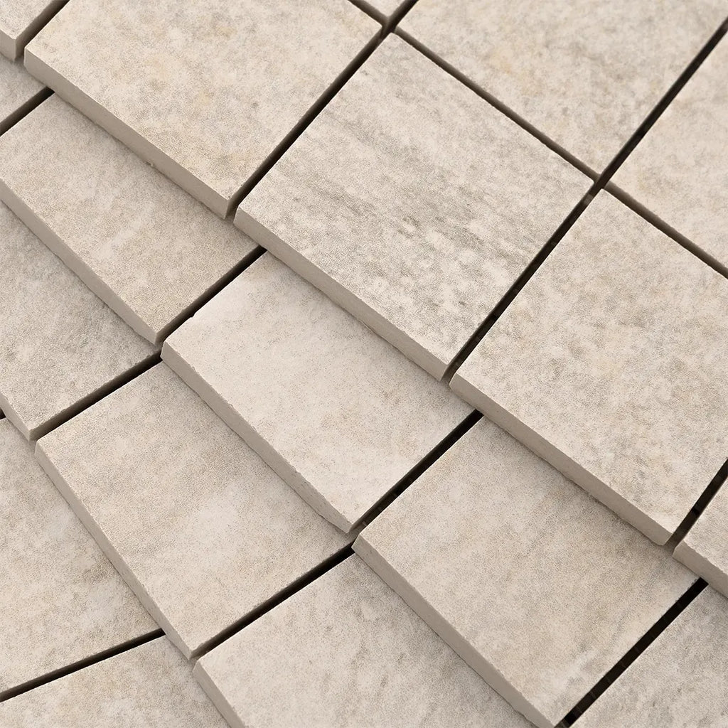 Lithia White Quartzite Look Porcelain Mosaic Tile | Tile Club