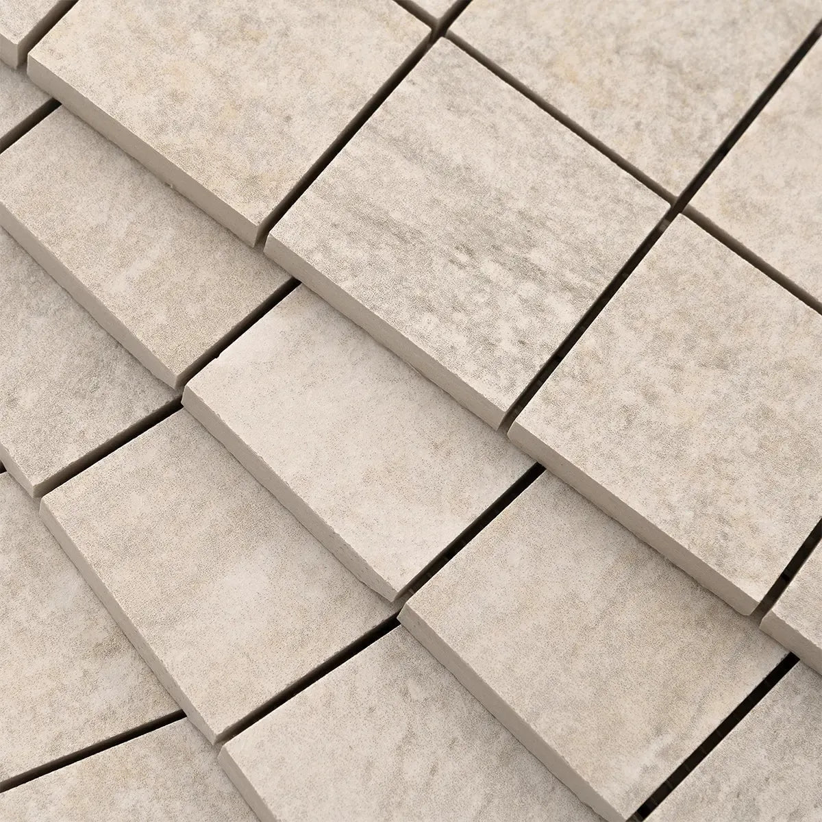 Lithia White Quartzite Look Porcelain Mosaic Tile | Tile Club
