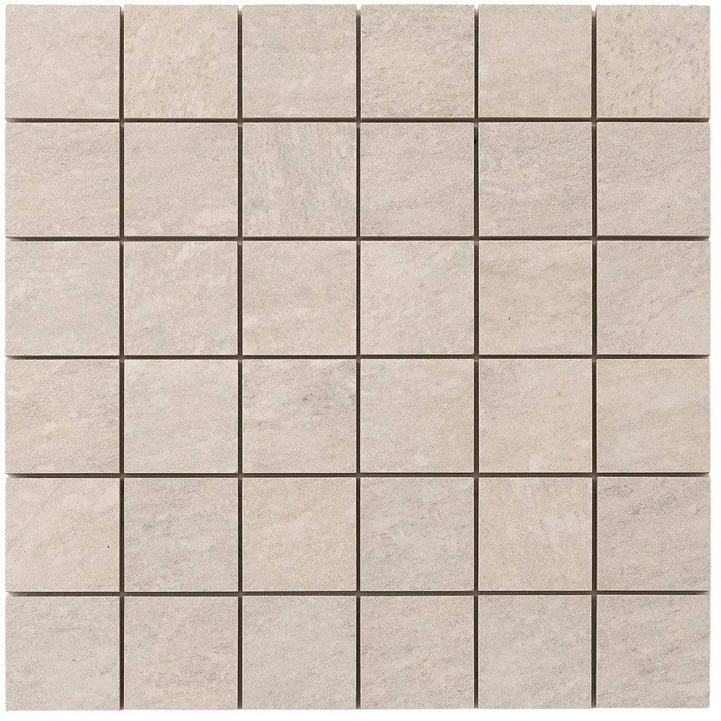 Lithia White Quartzite Look Porcelain Mosaic Tile | Tile Club