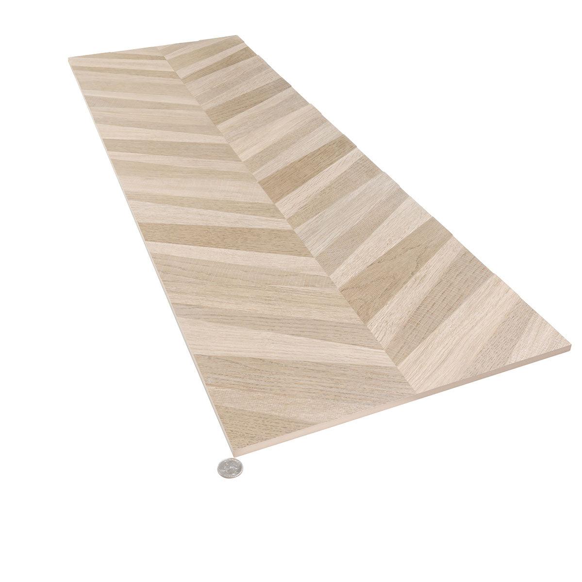 Japandi Textured Chevron Light Wood