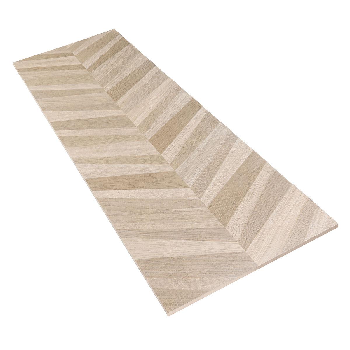 Japandi Textured Chevron Light Wood