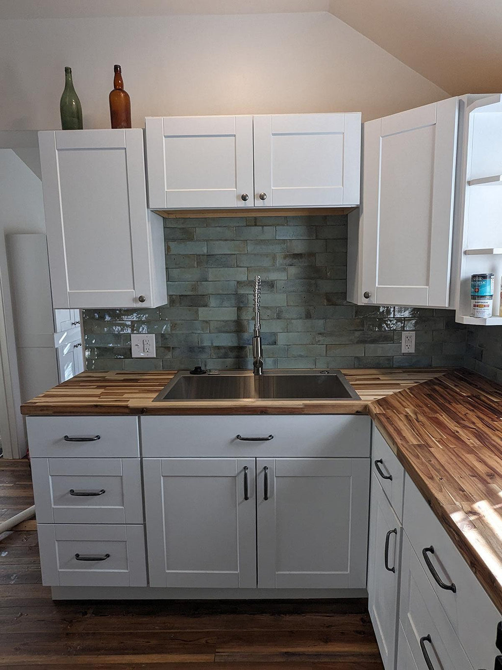 Luna Celadon 2.5x8 Ceramic Subway Tile | Tile Club