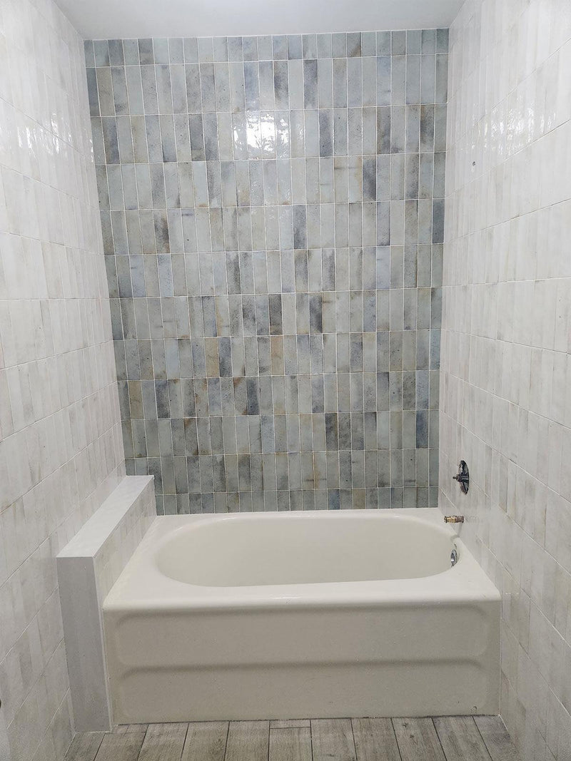 Luna Celadon 2.5x8 Ceramic Subway Tile | Tile Club