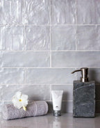 Mallorca blue ceramic tile in 4"x4" square