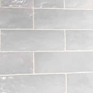Zellige Style Mallorca Blue Ceramic Subway Tile with a Handcrafted Finish