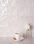 White Ceramic Zellige Tile For Kitchen