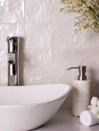 Mallorca white ceramic subway tile
