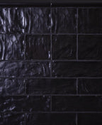 Mallorca Black Ceramic Subway Tile 2.5x8 | Tile Club