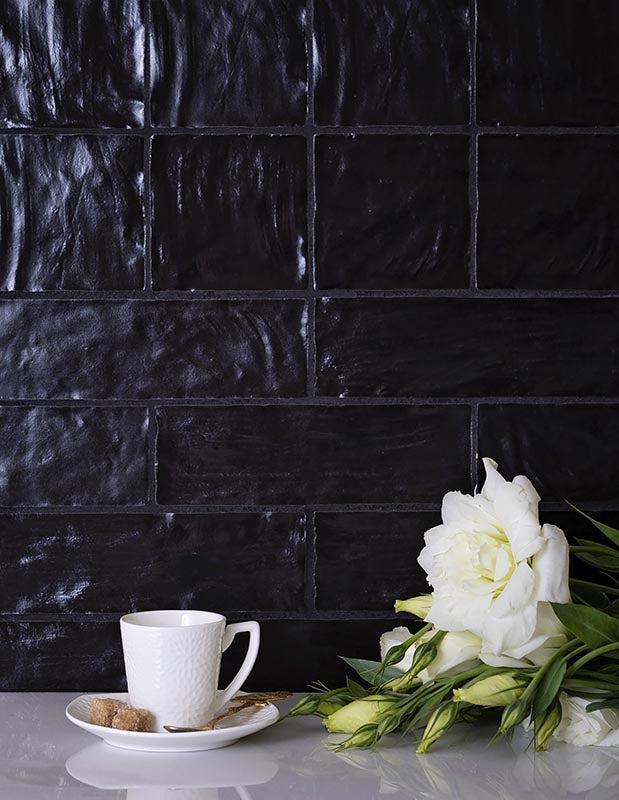 Mallorca Black Ceramic Tile 4x4 | Tile Club