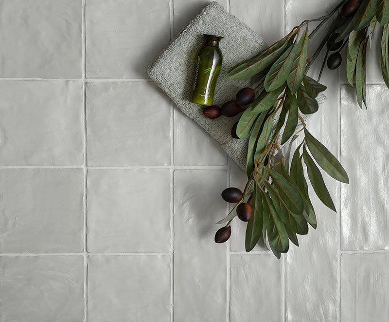Mallorca Green Tile 2.5" x 8" for a Ceramic Zellige Design