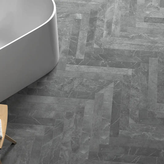 Marmatto Charcoal Gray Porcelain Subway Tile 3x24 | Tile Club