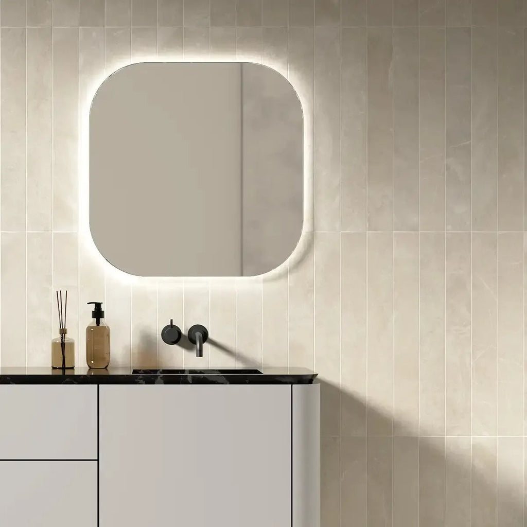 Marmatto Taupe Porcelain Subway Tile 3x24 | Tile Club