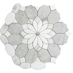 Santorini Gray & White Floral Sample
