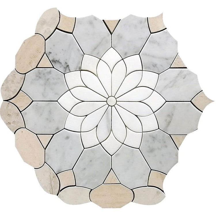 Santorini Beige Floral Sample