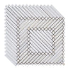 Santorini Geometric White Marble Mosaic Tile