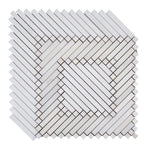 Santorini Geometric White Sample | Tile Club