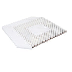 Santorini Geometric White Marble Mosaic Tile | Tile Club