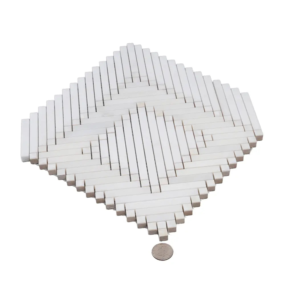 Santorini Geometric White Sample | Tile Club