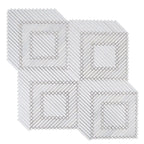Santorini Geometric White Marble Mosaic Tile | Tile Club