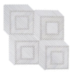 Santorini Geometric White Marble Mosaic Tile | Tile Club