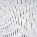 Santorini Geometric White Marble Mosaic Tile | Tile Club