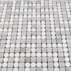 Santorini Gray Key Marble Mosaic Tile | Tile Club