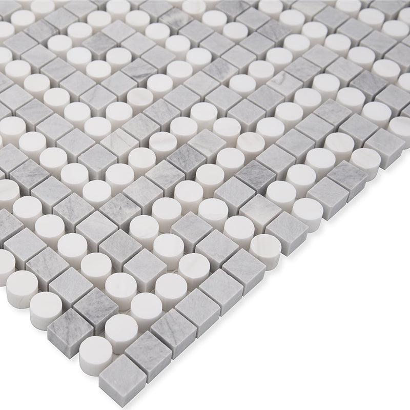 Santorini Gray Key Marble Mosaic Tile | Tile Club
