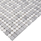 Santorini Gray Key Marble Mosaic Tile | Tile Club