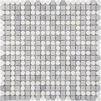 Santorini Gray Key Marble Mosaic Tile
