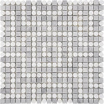 Santorini Gray Key Marble Mosaic Tile