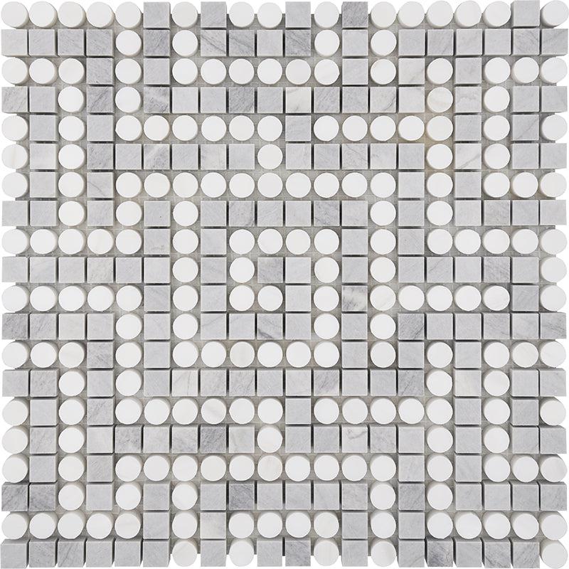 Santorini Gray Key Marble Mosaic Tile