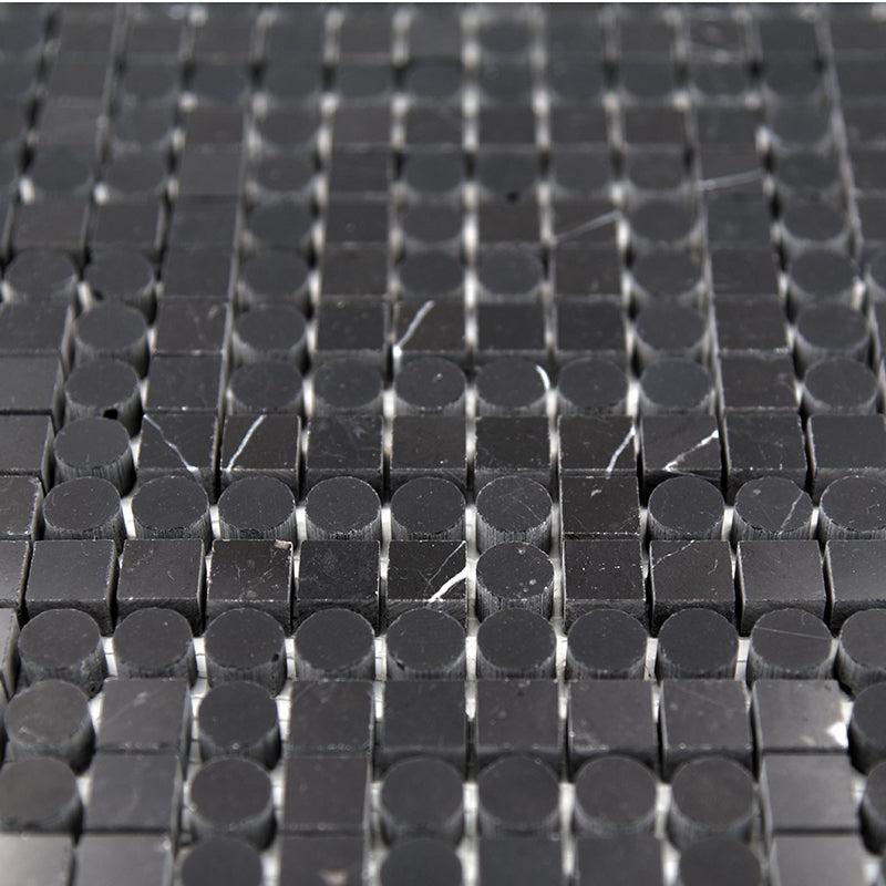 Santorini Black Key Marble Mosaic Tile | Tile Club