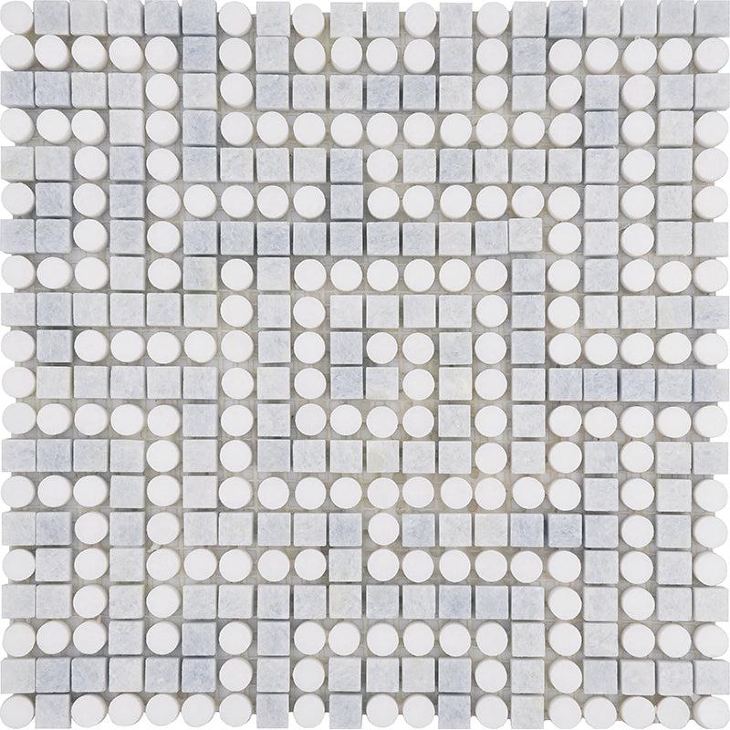Santorini Blue Key Marble Mosaic Tile