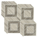 Santorini Geometric Wood Look Marble Mosaic Tile | Tile Club
