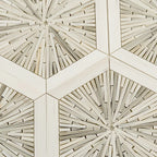 Santorini Beige Spoke Hexagon Marble Mosaic Tile | Tile Club