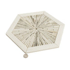 Santorini Beige Spoke Hexagon Marble Mosaic Tile | Tile Club