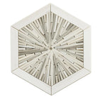 Santorini Beige Spoke Hexagon Marble Mosaic Tile | Tile Club