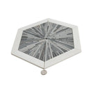Santorini Blue Spoke Hexagon Marble Mosaic Tile | Tile Club