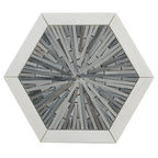 Santorini Blue Spoke Hexagon Marble Mosaic Tile | Tile Club