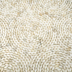 Santorini Calacatta Gold Swirled Petals Marble Mosaic Tile | Tile Club