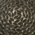 Santorini Nero Black Swirled Petals Marble Mosaic Tile | Tile Club