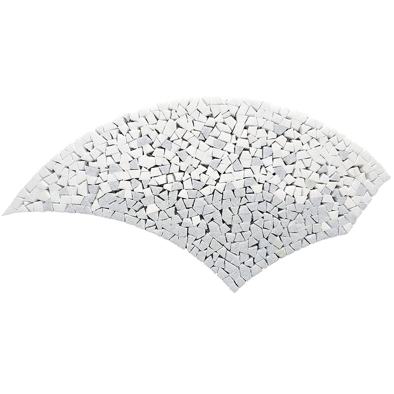 Santorini Blue & White Wave Marble Mosaic Tile Sample | Tile Club