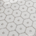 Sand Valley Beige & White Petals Marble Mosaic Tile | Tile Club