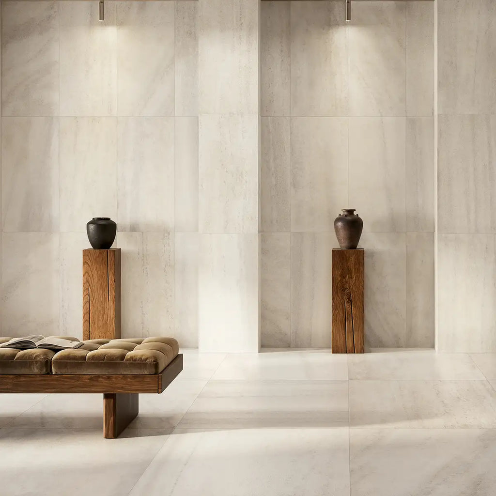 Candoglia Avorio Marble Look Porcelain Tile 24x48 Sample