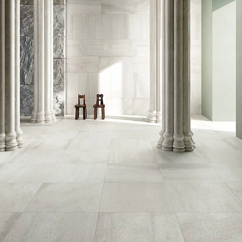 Candoglia Bianco Marble Look Porcelain Tile 24x48 Sample