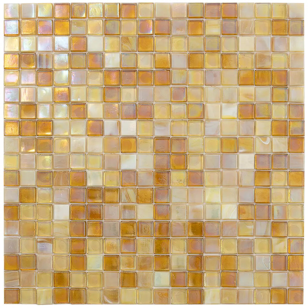 Mixed Glistening Gold Glass Tile