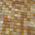 Mixed Glistening Gold Glass Tile