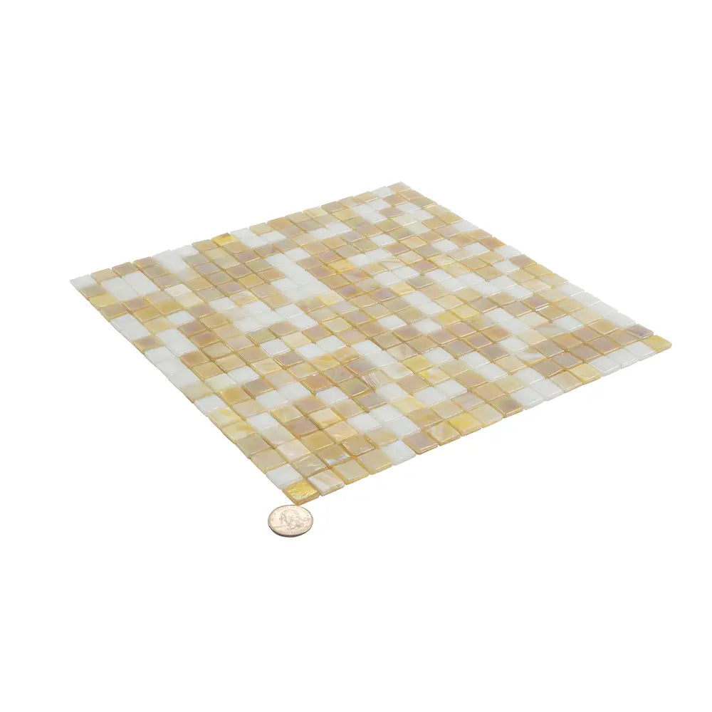 Mixed Gold & White Glass Tile | Tile Club