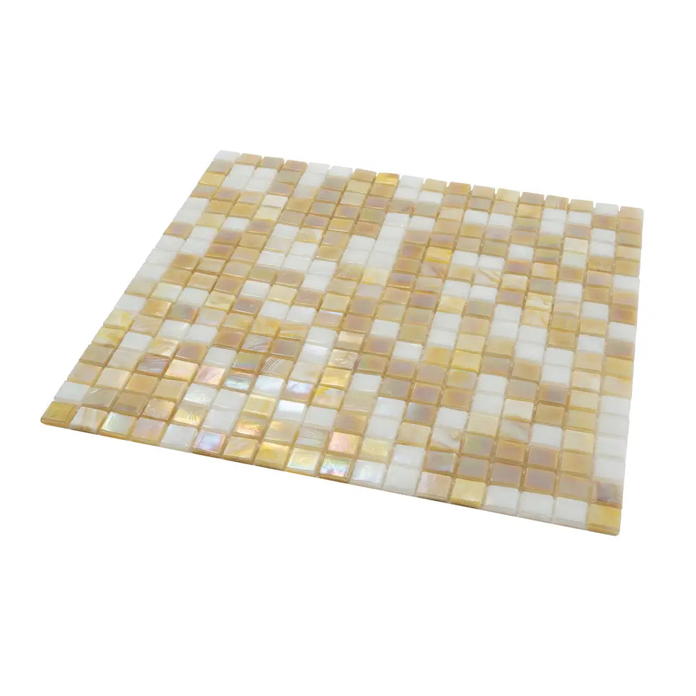 Mixed Gold & White Glass Tile | Tile Club
