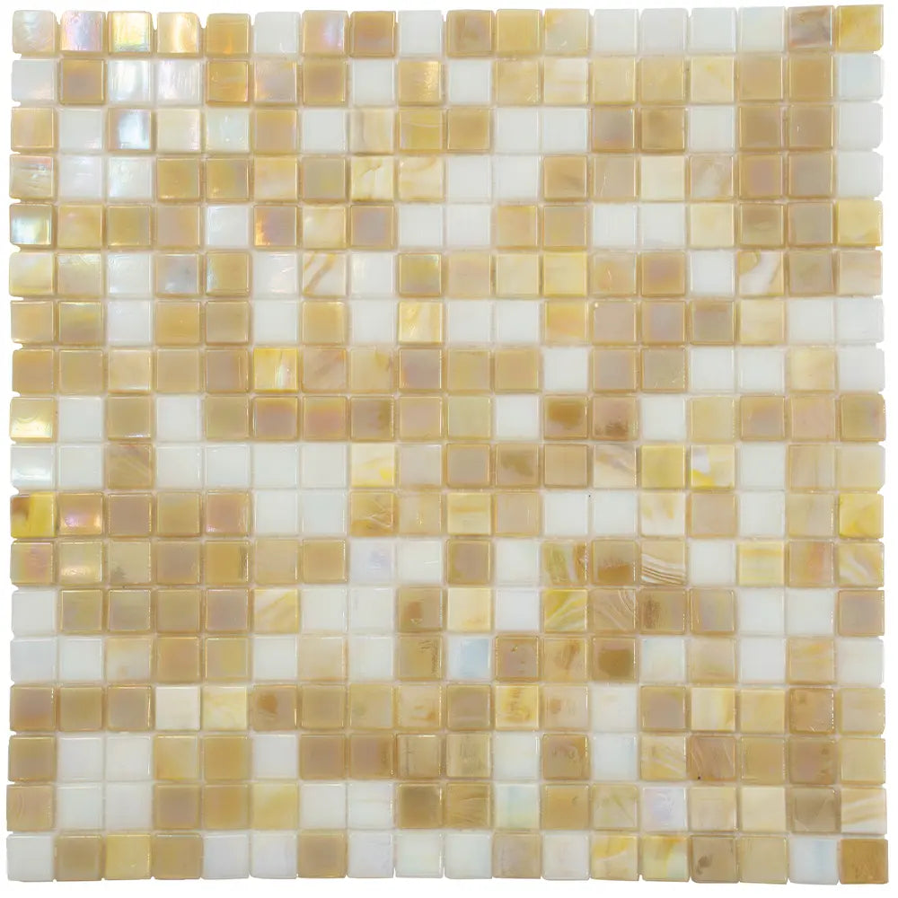 Mixed Gold & White Glass Tile | Tile Club